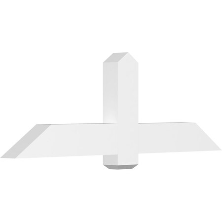 Ekena Millwork Eugene Architectural Grade PVC Gable Bracket, 60"W x 20"H x 4"D x 6"F, 8/12 Pitch GBP060X20X0406EUG00